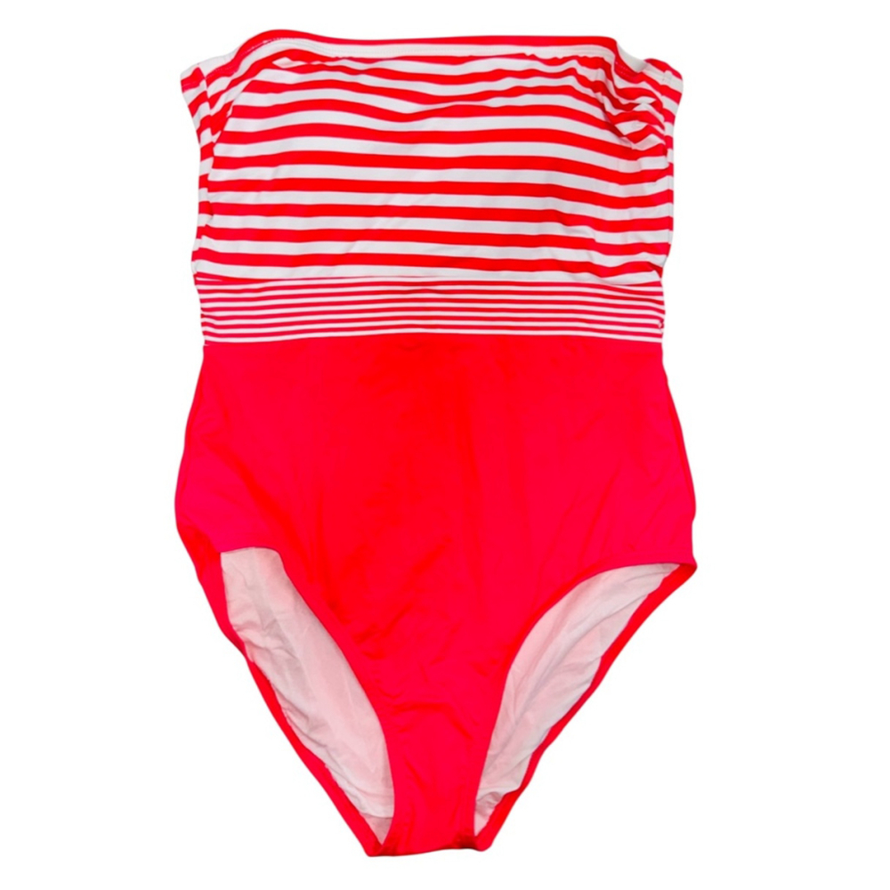 Tommy Bahama Red and White Stripe One-Piece Swimsuit